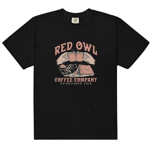 Red Owl campsite comfort color t-shirt